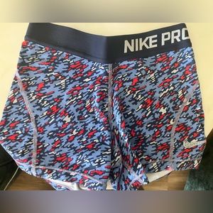Girls Nike pros practice shorts.